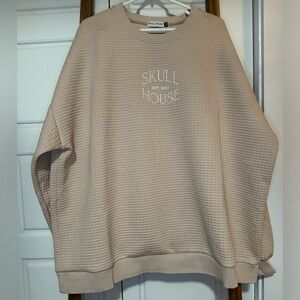 Quilted Skull House Designs Crew Neck